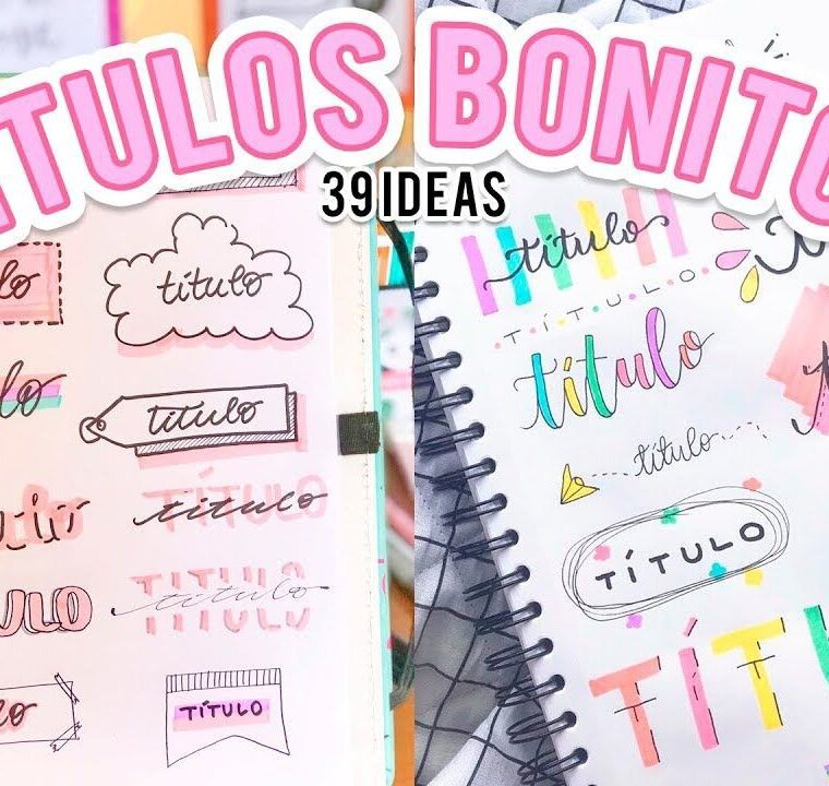 39 TITULOS BONITOS Y FACILES PARA TUS APUNTES!! SIN LETTERING