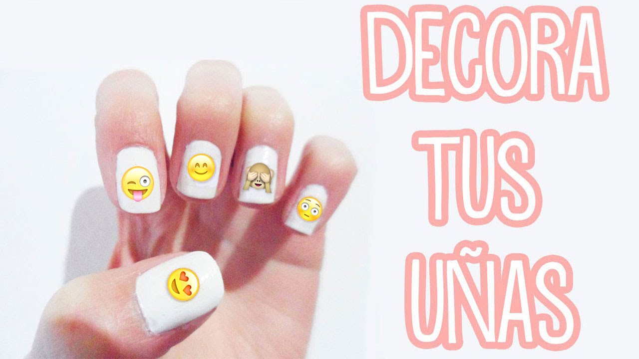 Como hacer stickers/adhesivos para uñas – idea para decorar tus uñas con emojis – Tutoriales Belen
