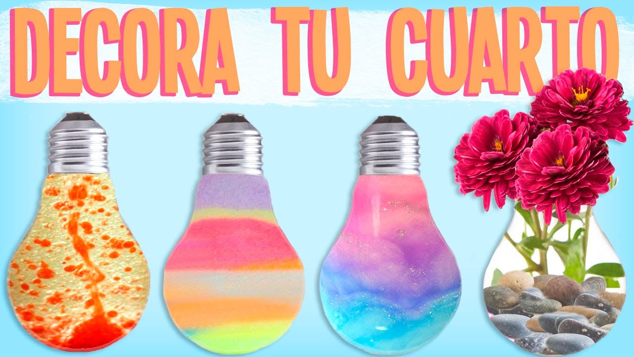 DECORA TU CUARTO CON FOCOS QUEMADOS! 6 para reciclar bombillas